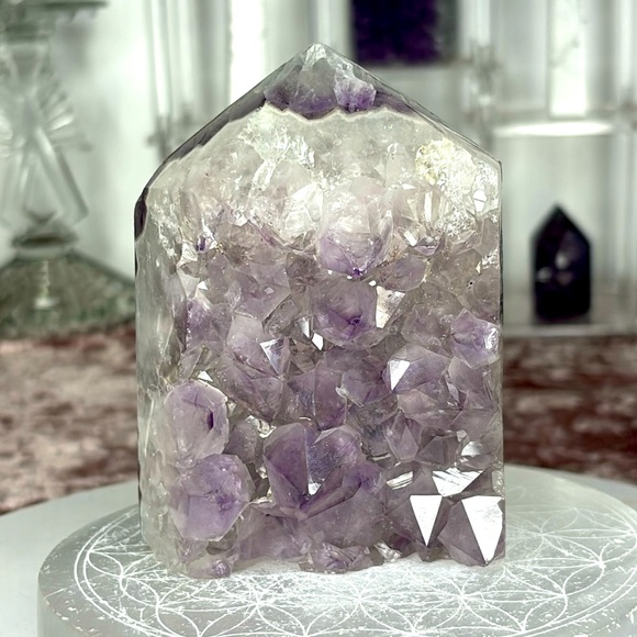 Amethyst Druzy Tower- ADT601,All Products : American Fashion Style Bags On Sale